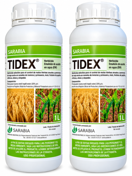 TIDEX Désherbant Sélectif Lot 2×1L – Pelouses et Espaces Engazonnés